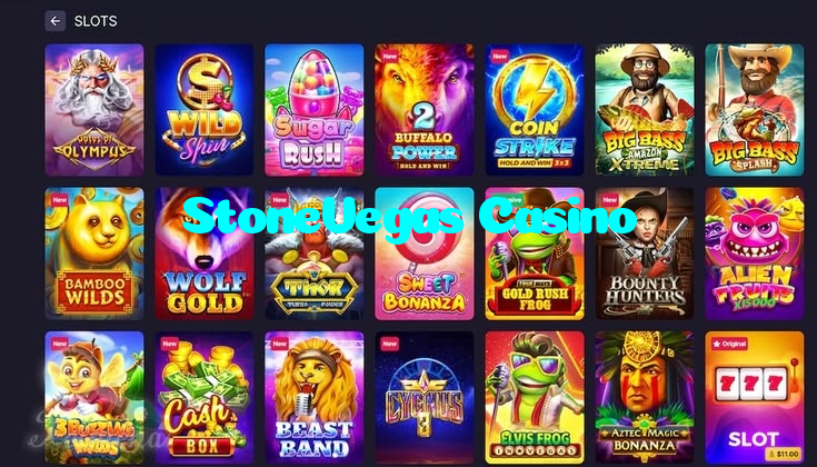 StoneVegas Casino casino presented on mobile device in Pakistan with slots and live games